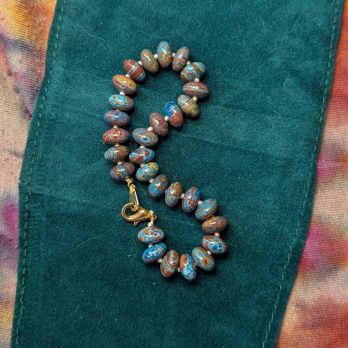 blue calsilica jasper bracelet