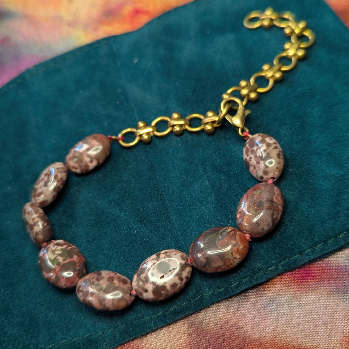 chocolate red jasper bracelet