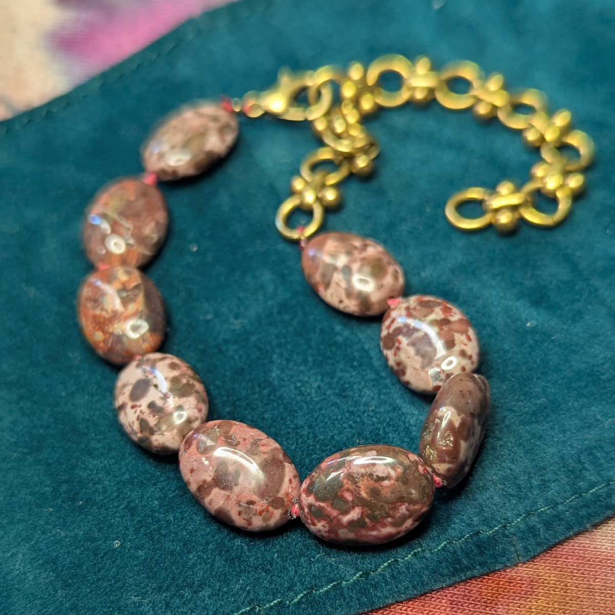 chocolate red jasper bracelet