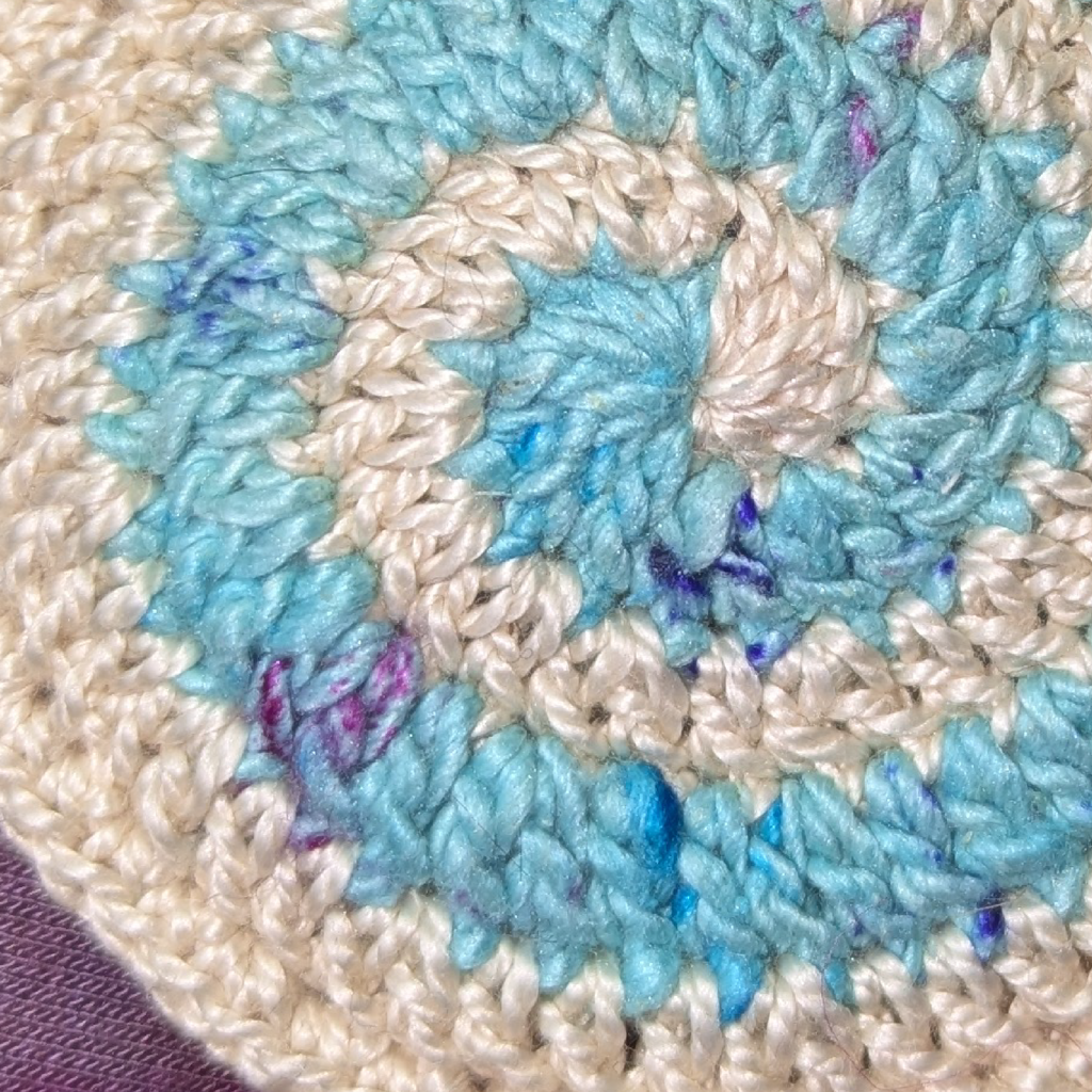 soft treasure pouch: blue and white