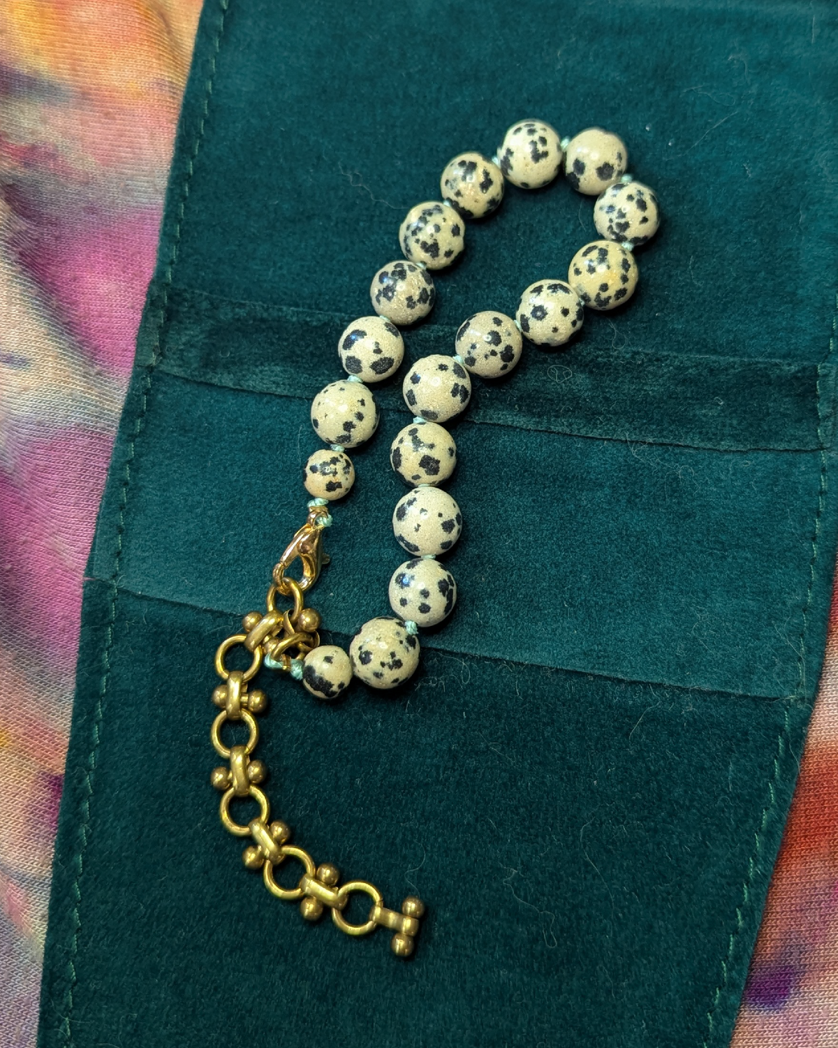 dalmatian jasper bracelet