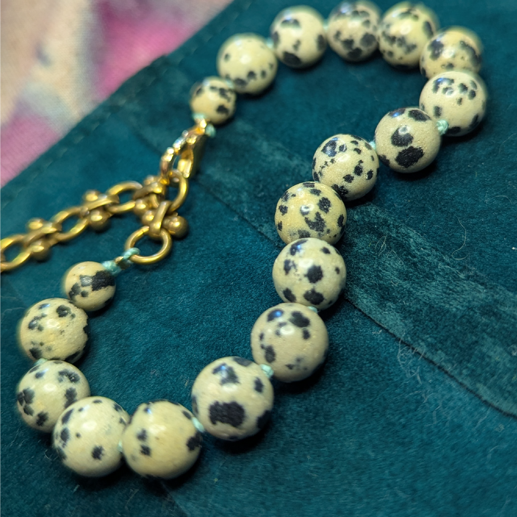 dalmatian jasper bracelet