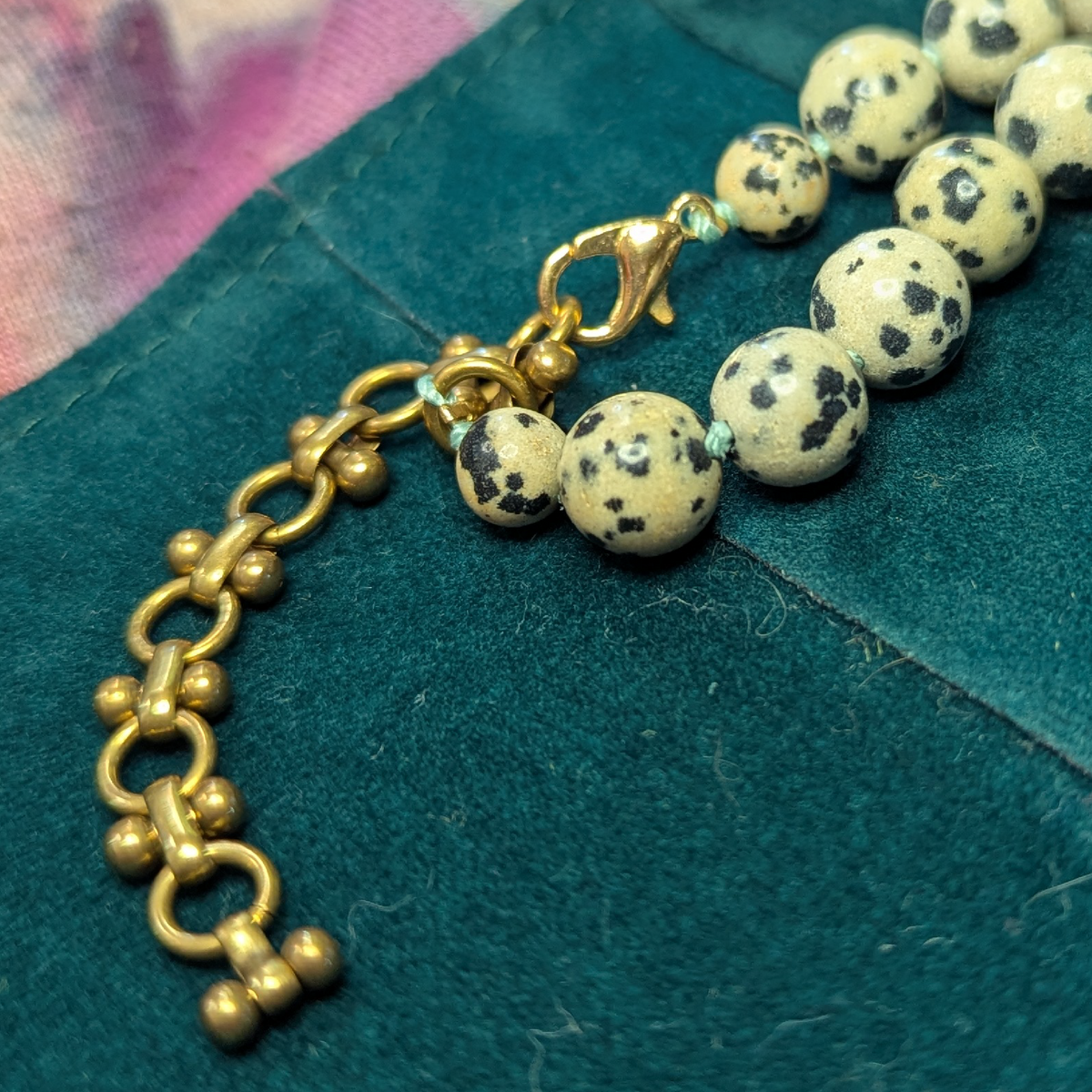 dalmatian jasper bracelet