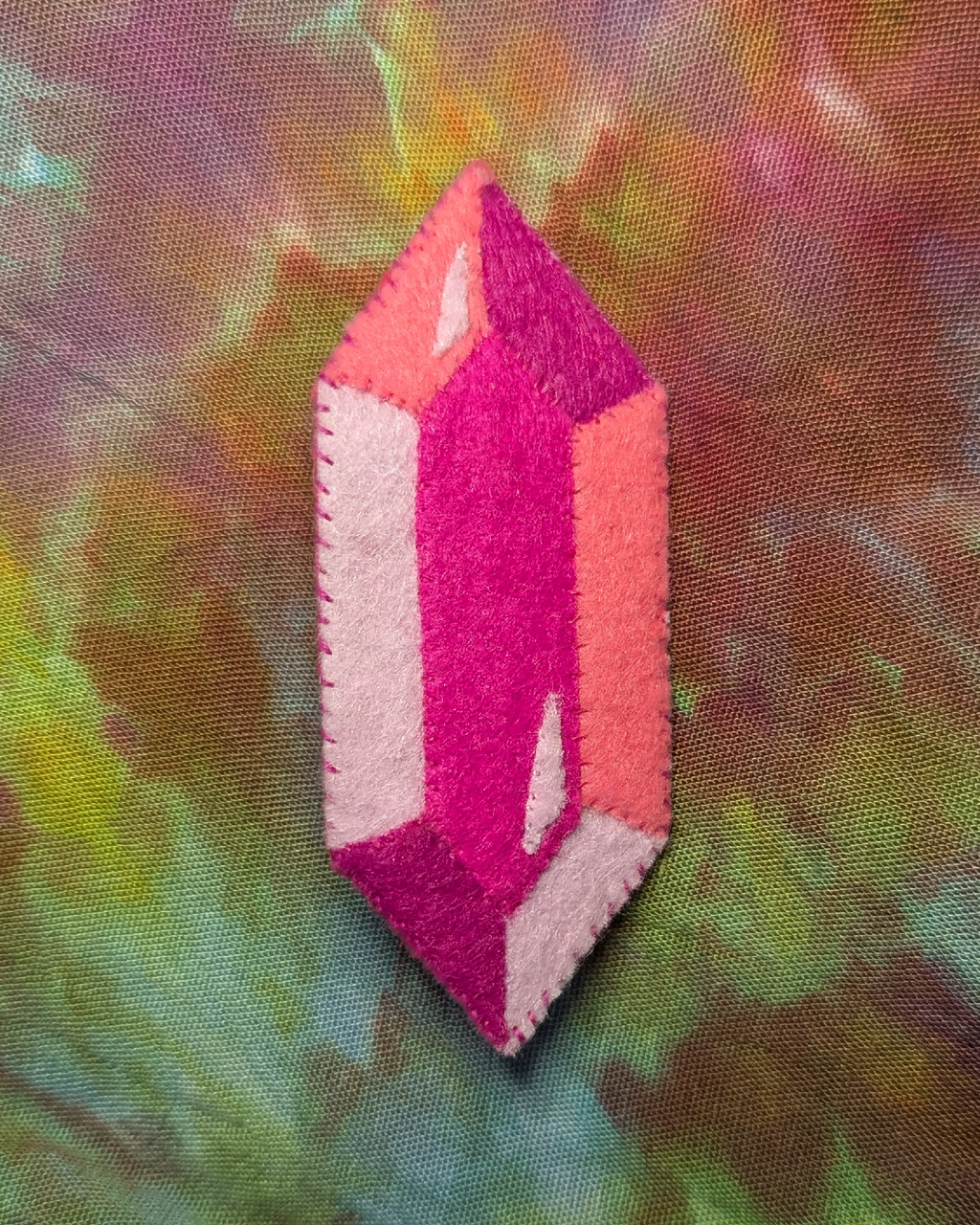 pink gem brooch: style A