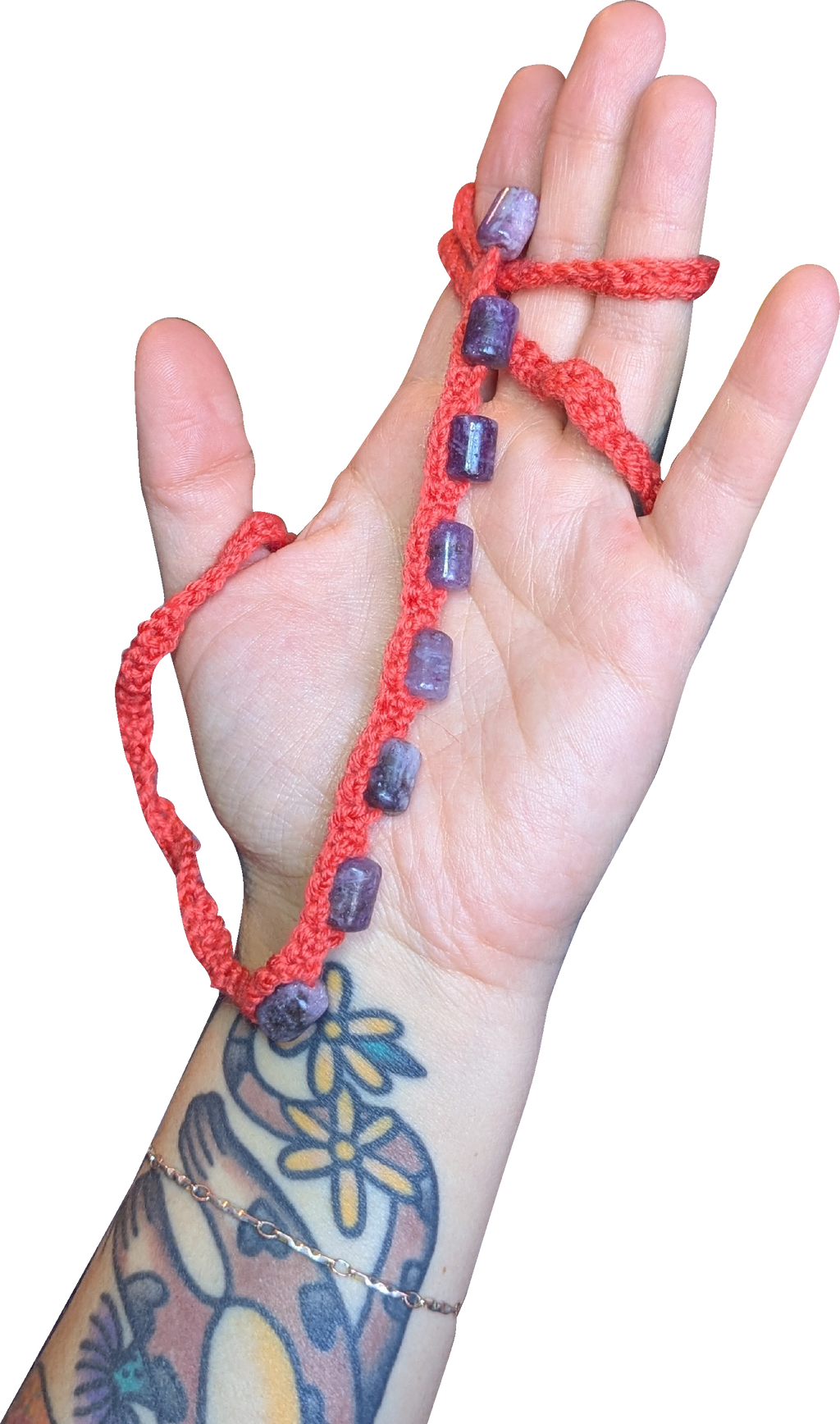 lepidolite bead necklace