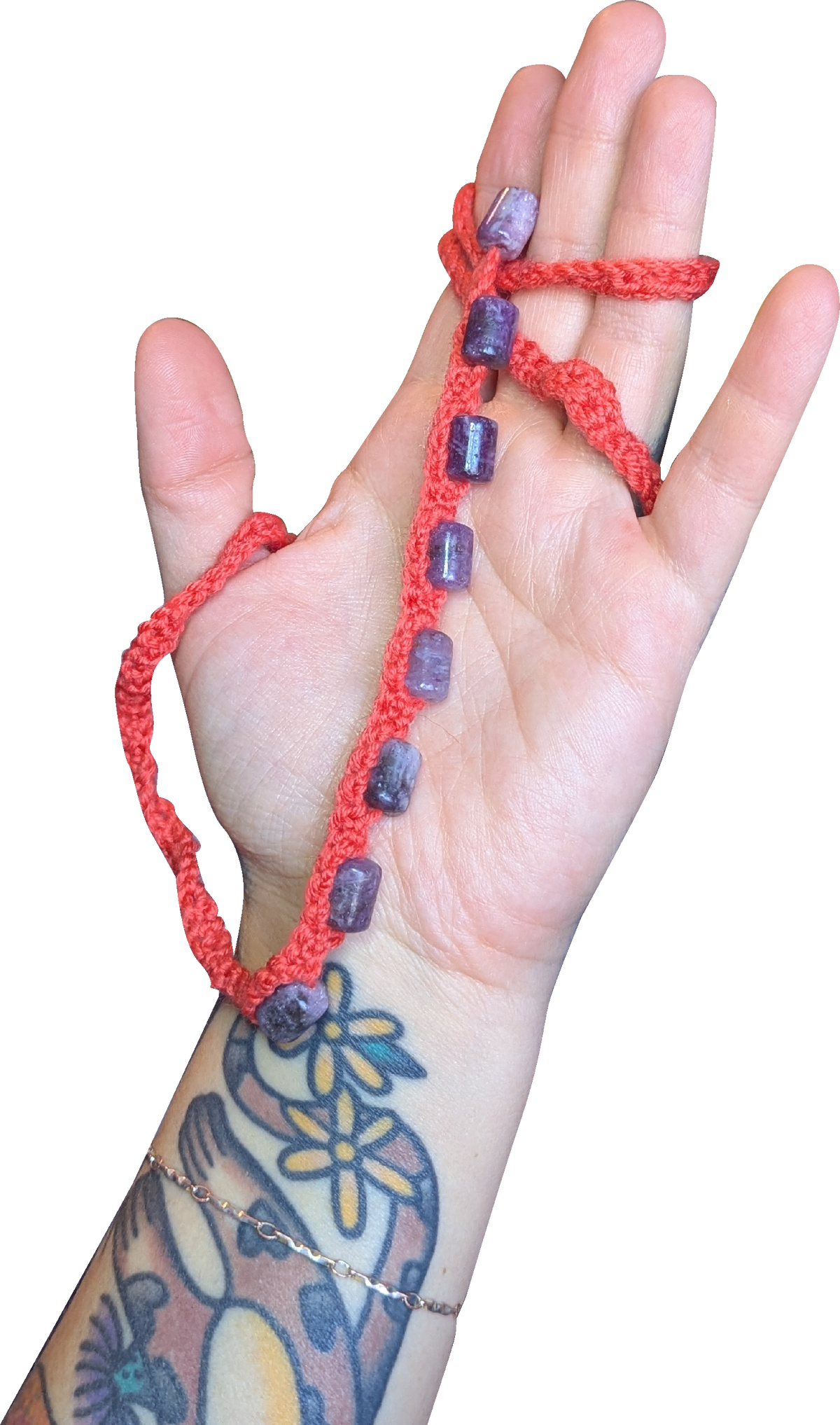 lepidolite bead necklace