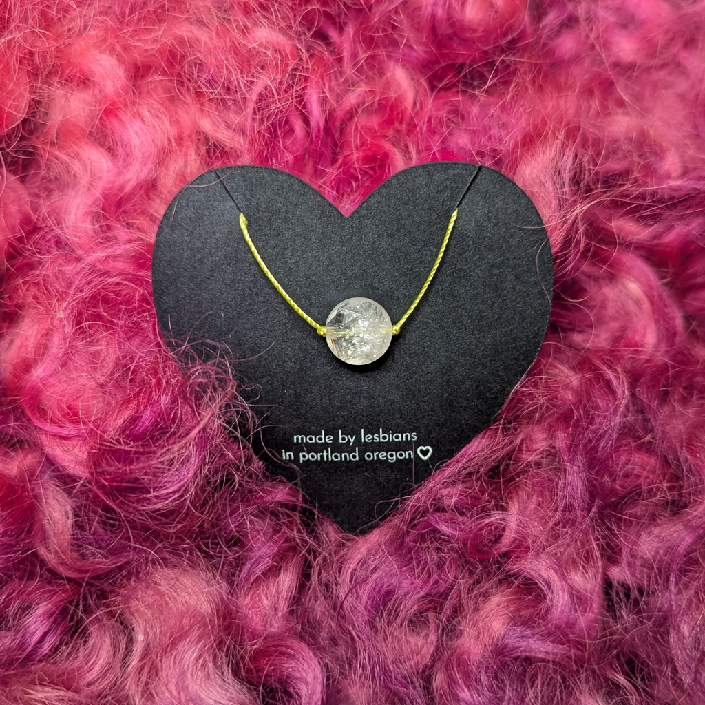 faceted quartz button