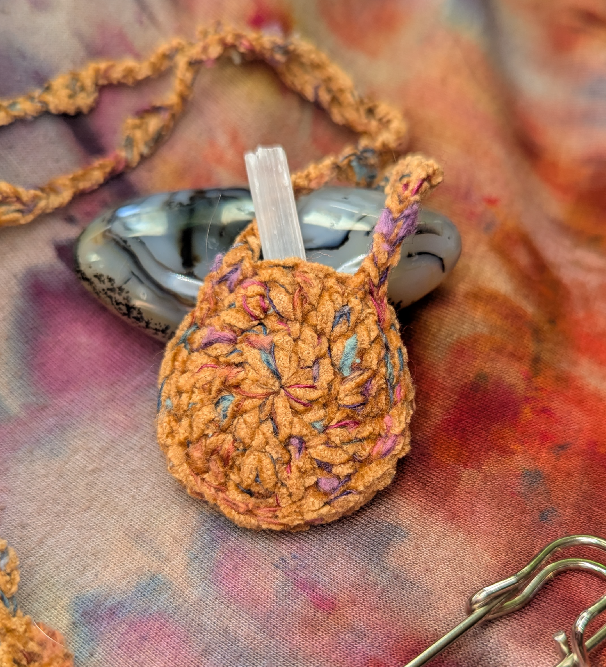 garnet and ochre amulet