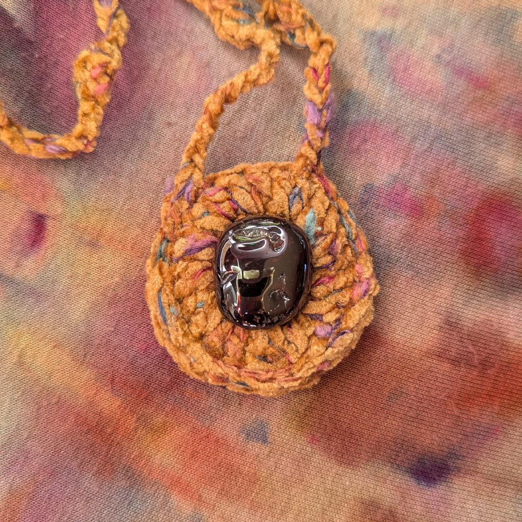 garnet and ochre amulet
